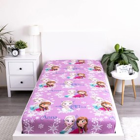 Jerry Fabrics Bavlnené napínacia prestieradlo 90x200 + 25 cm - Frozen "Duo sisters 02"
