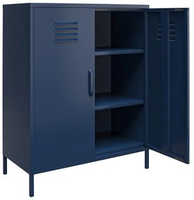 Modrá kovová skrinka 80x102 cm Bradford - Queer Eye