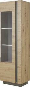 LM Vitrína Penny 60 Farba: Biela/Dub grandson