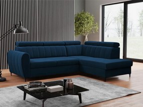 Rohová sedačka Potazuro L (modrá) (s úl. priestorom) (p)