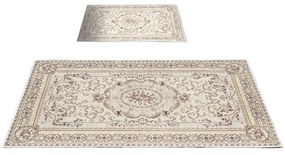 Hnedo-béžové kúpeľňové predložky v súprave 2 ks 60x100 cm – Foutastic