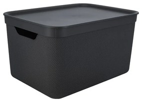 Plastový úložný box s vekom Deco - Rotho