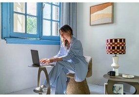 Béžový kovový konferenčný stolík 55x66 cm Tonda – Spinder Design