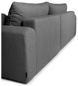 Sivá rozkladacia rohová pohovka z textílie buklé (pravý roh) Quinoa – Bonami Selection