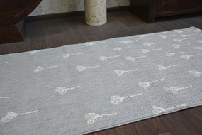 Koberec SIZAL FLAT 48779/637 Kvety sivý/krém