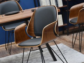 Stolička Silk (orech tmavý + čierna). Akcia -22%. Vlastná spoľahlivá doprava až k Vám domov. 1111269