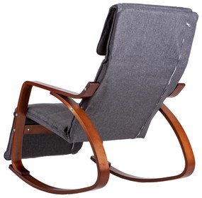 Fínske hojdacie kreslo Goodhome orech/šedá