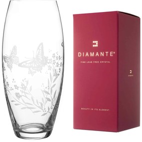 Diamante sklenená váza Butterfly Barrel 30 cm