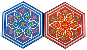Orientálne drevené stolíky Tirra (rôzne farby)