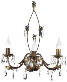 ONLI - Nástenné svietidlo TERESA 3xE14/6W/230V bronzová