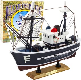LEAN Toys Zberateľský model dekoratívneho rybárskeho plavidla Flying Lady 24x23cm