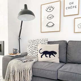 Priemyselná stojaca lampa čierna nastaviteľná - Hobby