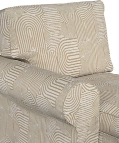 Poťah na ležadlo Ektorp (ľavé) farba produktu béžová látka zapletaná, vzorované