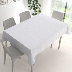 Biante Dekoračný obdĺžnikový obrus Monako PM-124 Pruhovaná šachovnica biela 140x160 cm