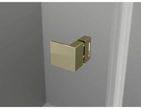 Mexen Lunar, L Duo výklopný sprchový kút 110 x 110 cm, 8mm číre sklo, zlatý profil, 834L-110L-110P-50-00