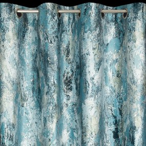 ZATEMŇOVACÍ ZÁVES NA KRÚŽKOCH MALIA 140X250 CM TYRKYSOVÁ