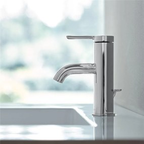 DURAVIT C.1 páková umývadlová batéria s odtokovou súpravou s tiahlom, výška výtoku 66 mm, chróm, C11010001010