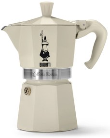 Kávovar na moka kávu Bialetti Moka Express, 190 ml, krémový
