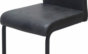 Jedálenská stolička Rindul, antracitová látka v optike lesklej kože