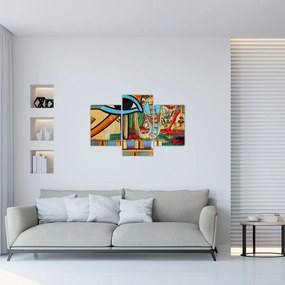 Obraz s egyptskými motívmi (90x60 cm)
