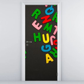 Fototapeta na dvere - Farebné písmenká (95x205cm)