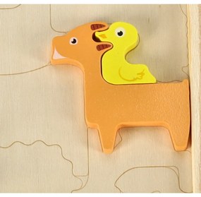 KIK Drevené puzzle zodpovedajúce tvarom zvierat