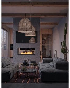 InFire - Vstavaný BIO krb 48,5x123,5 cm 6kW čierna