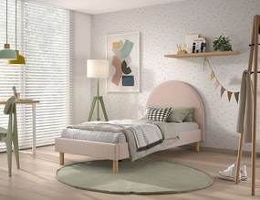 Detská posteľ loony 90 x 200 cm ružová MUZZA