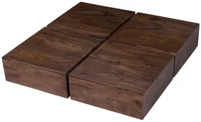 furniture-nabytek.cz - Masívny konferenčný stolík Amberley z akácie, lakovaný, hnedý – 80×80 cm