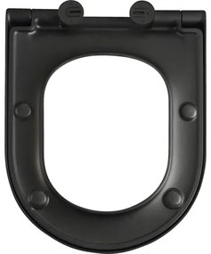 WC kombi Jungborn FLORIEL ONE 64 bez splachovacieho kruhu vč. WC dosky SWN321 (MATT BLACK)