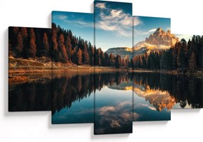 Obraz - Alpy, Taliansko, Dolomity, Lago Antorno (150x105 cm)
