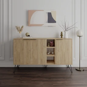 Komoda Houseland CLARA 142 cm dub přírodní