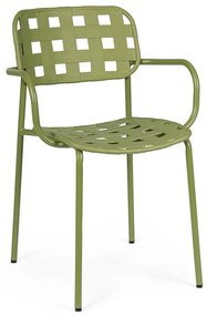 Zelené kovové záhradné stoličky v súprave 4 ks Clover – Bizzotto