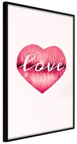 Artgeist Plagát - Love Lips [Poster] Veľkosť: 20x30, Verzia: Čierny rám