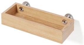 Nástenná kúpeľňová polica z dubového dreva Wireworks Yoku