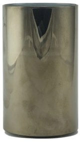 DECOLED LED sviečka v skle, 7,5 x 12,5 cm, sivá