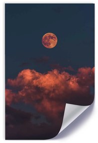 Gario Plagát Ružové mraky a mesiac Farba rámu: Bez rámu, Veľkosť: 20 x 30 cm