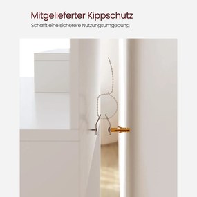 Toaletný stolík so zrkadlom a úložným priestorom, biela farba