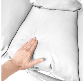 AKCIA Biele závesné kreslo KOKON bez stojanu II. akosť