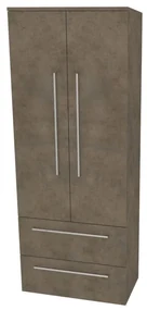 Mereo, Mereo Bino, kúpeľňová skrinka vysoká 163 cm, dvojitá, Multidecor, Betón Chicago tmavosivý, MER-CN699BCS2