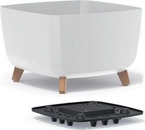 Plastový kvetináč na nožičkách DGQL400 39 cm - biela