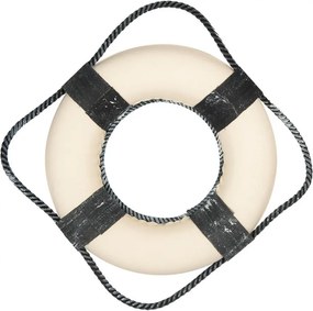 Bielo-modrá dekorácia záchranný kruh Lifebuoy Nautic - Ø 31*6 cm
