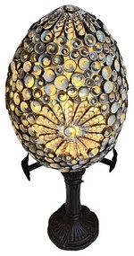 Stolná lampa seashell BLACK SUN Tiffany styl Branches Ø20*37