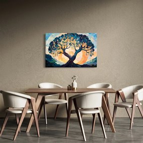 Obraz – Mozaika – slnko a strom II. (90x60 cm)