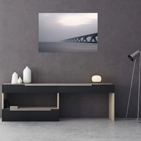 Obraz mosta v hmle (90x60 cm)