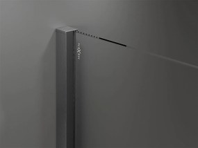 Mexen Velar, sprchový kút s posuvnými dverami 100(dvere) x 110(stena) cm, 8mm číre sklo, grafitová matná, 871-100-110-01-66