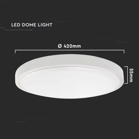 LED Kúpeľňové stropné svietidlo LED/30W/230V 3000K IP44 pr. 42 cm biela