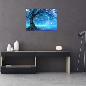 Sklenený obraz - Mystický les (70x50 cm)