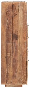 furniture-nabytek.cz - Masívna komoda Oldwood z recyklovaného tvrdého dreva, lakovaná, prírodná farba – 80×40×145 cm