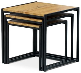 BONTEC Konferenčný stolík 45x45cm, mdf, divoký dub, AF-3003 OAK Farba: Hnedá